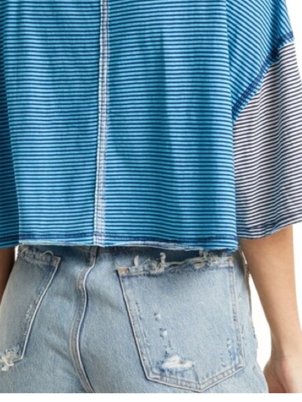 Free People ON A BOAT BOXY POLO TOP SIZE LARGE - Picture 13 of 15